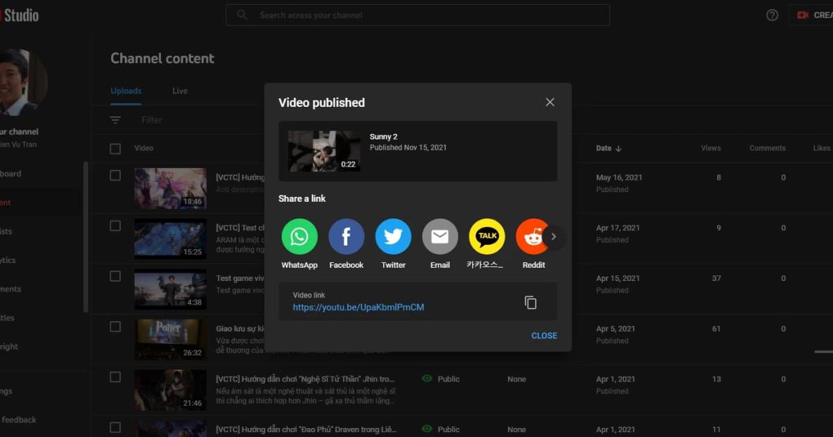 Cách đăng clip lên youtube bằng máy tính bước 5