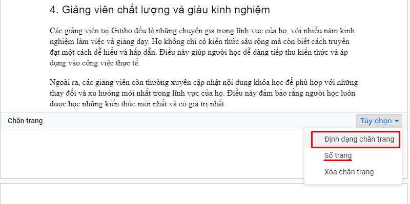 Cách đánh số trang trong Google Doc 4