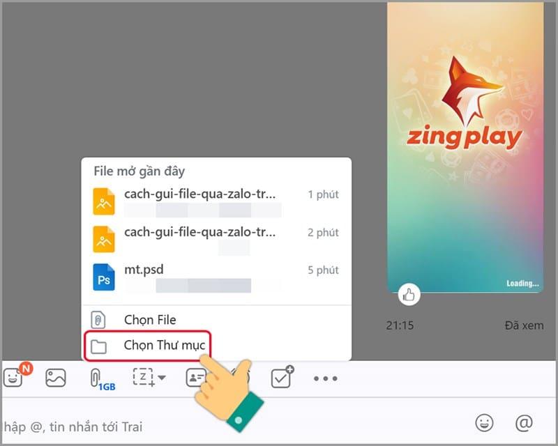 Cách gửi Powerpoint qua Zalo trên máy tính bước 4.4