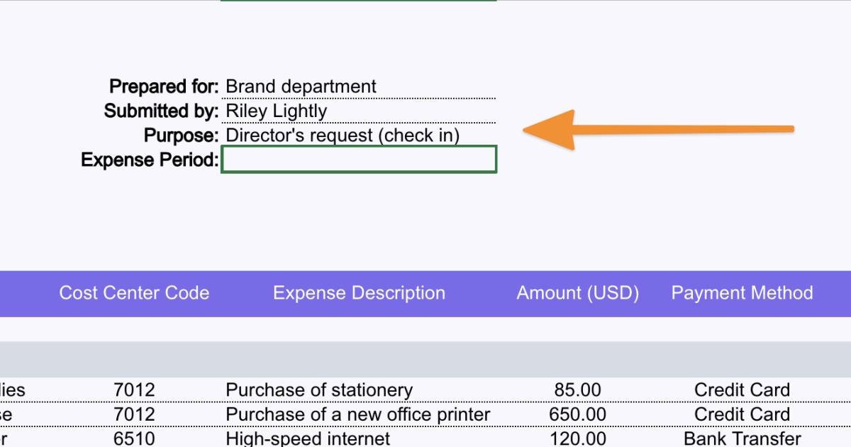 Cách làm báo cáo chi phí kinh doanh trong Excel 2