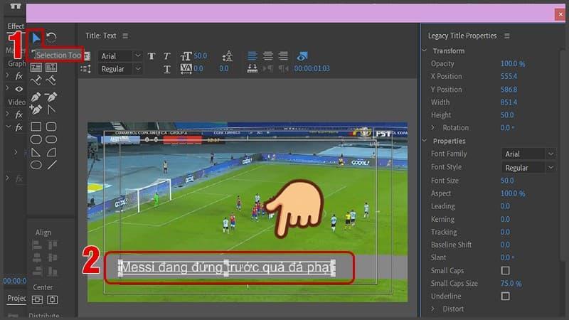 Cách làm chữ chạy trên Adobe Premiere 5