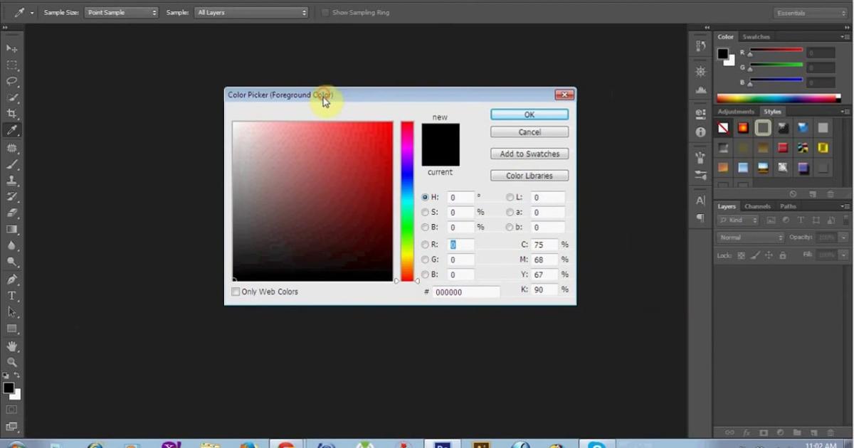 Cách làm hình nền Youtube bằng Photoshop bước 2