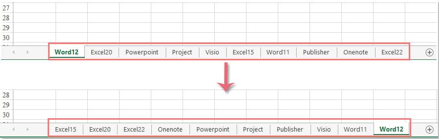 Cách sắp xếp các sheet theo thứ tự bằng Kutools cho Excel 3