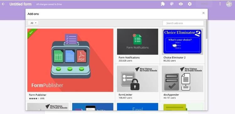 Tiện ích bổ sung của Google Form 1