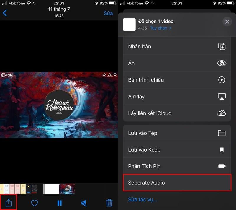 Cách tách âm thanh khỏi video trên iPhone bằng phím tắt 3