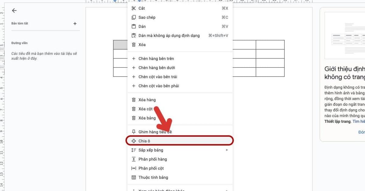 Cấu trúc lại hàng/ cột trong bảng 2