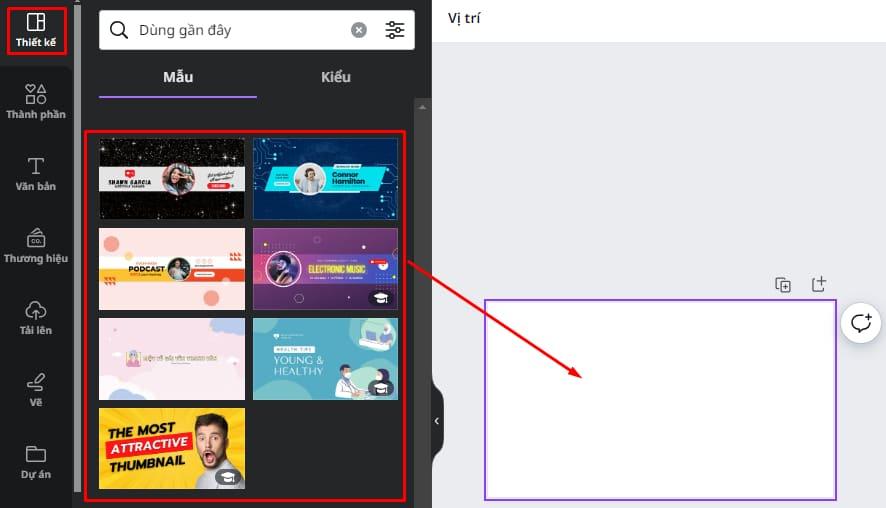 Cách tạo hình nền Youtube bằng Canva bước 3
