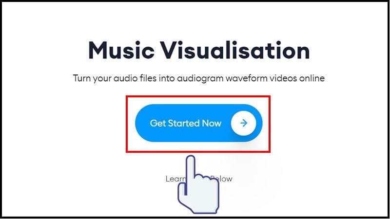 Cách tạo video sóng nhạc trên Veed bước 1