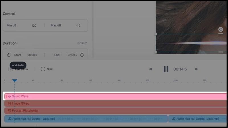 Cách tạo video sóng nhạc trên Veed bước 5