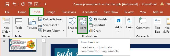 Cách thêm dấu tích trong Powerpoint bằng Icons 1