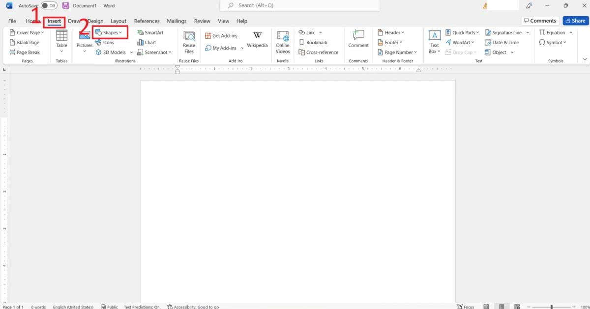 Cách vẽ mũi tên trong Word cơ bản