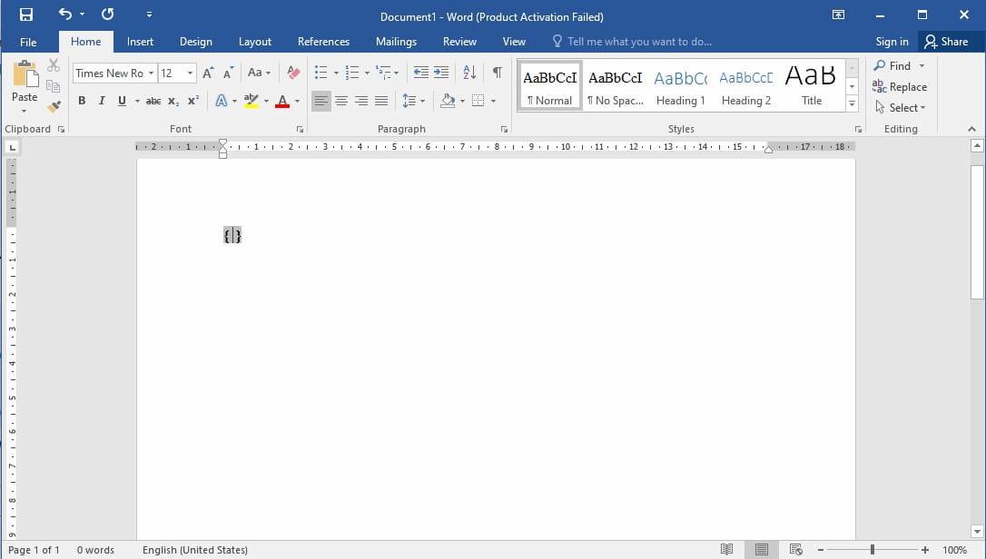 Cách viết phân số trong Word bằng phím tắt bước 1