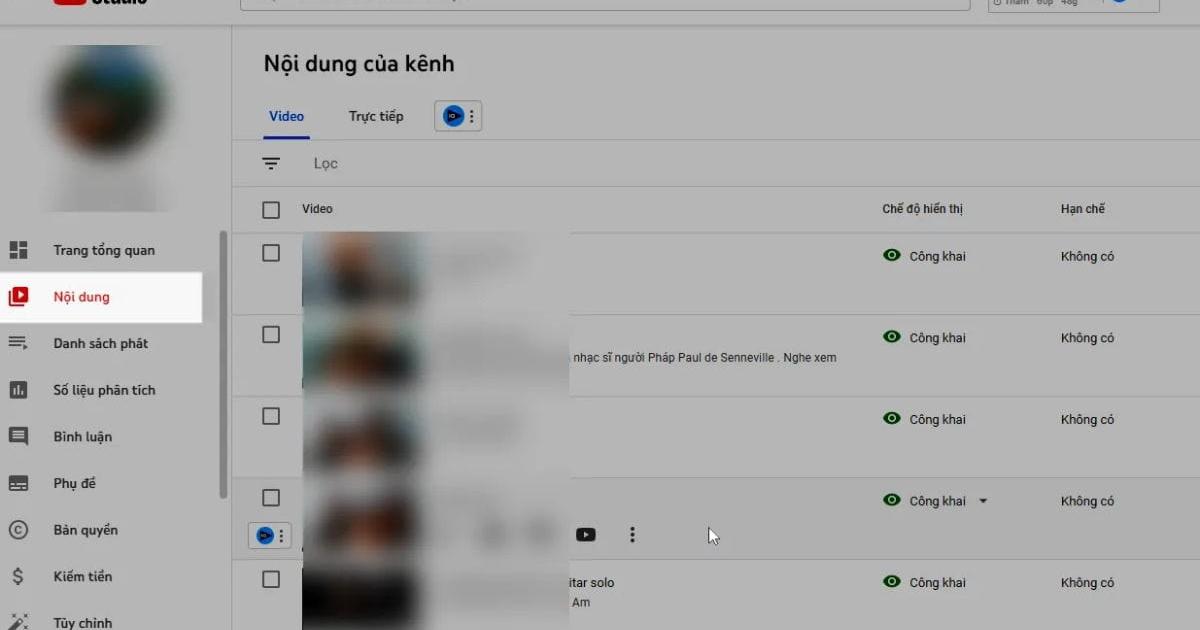 Cách xóa video mình đăng trên Youtube bằng máy tính bước 2