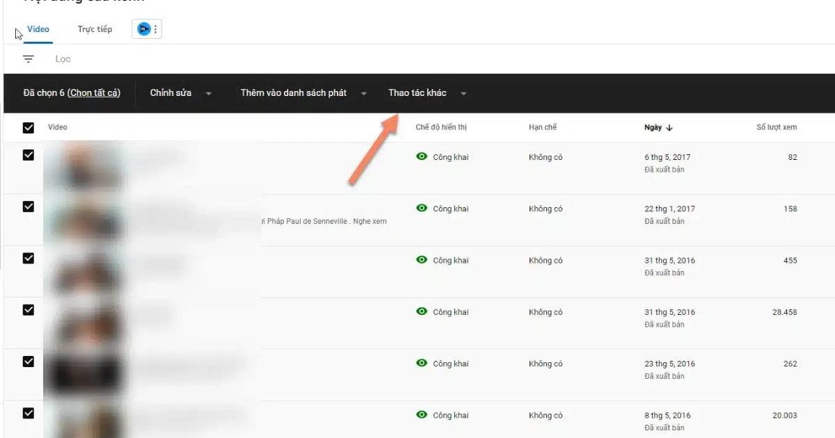 Cách xóa video mình đăng trên Youtube bằng máy tính bước 4