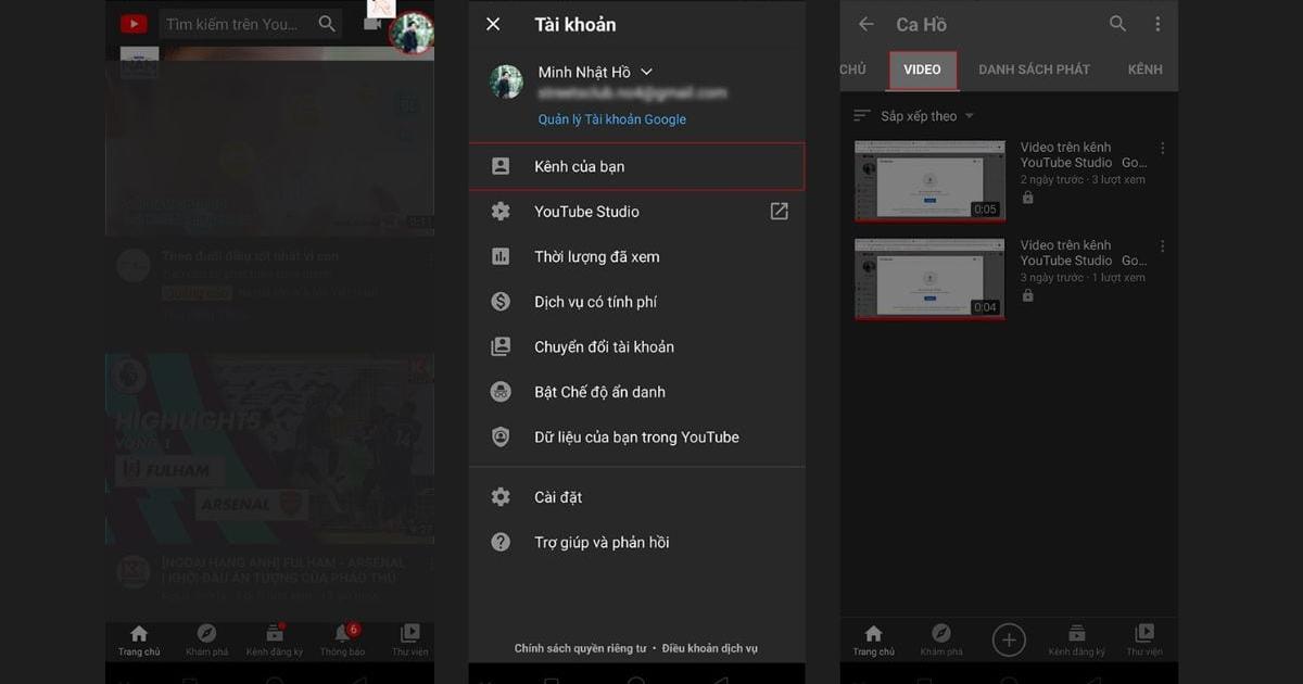 Cách xóa video trên Youtube bằng điện thoại 1