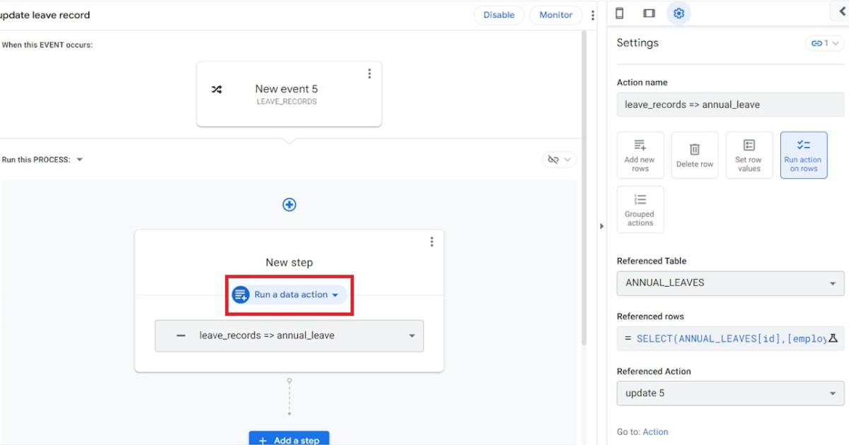 Chạy Cài đặt cập nhật dữ liệu tự động trong Automation