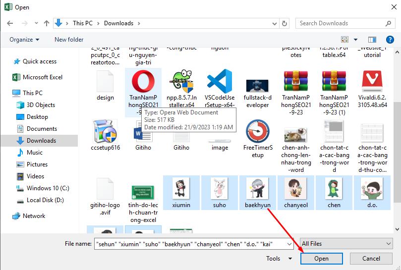 Chèn ảnh vào Excel thông qua mã VBA