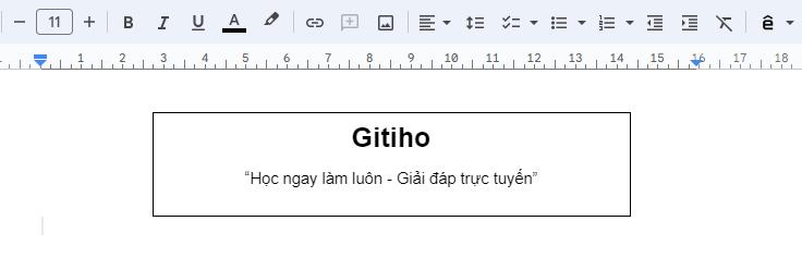 Chèn text box trong Google Docs bằng Table 2