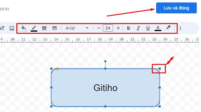 Sử dụng Shapes để tạo và chèn text box trong Google Documents 5