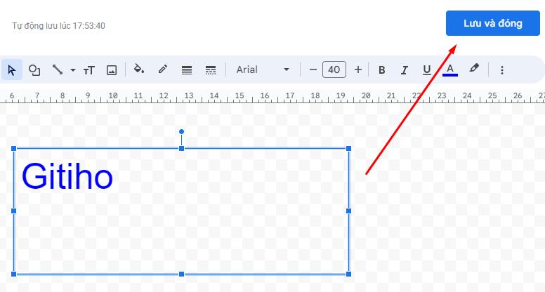 Chèn Text Box vào Google Documents bằng công cụ Drawing 3