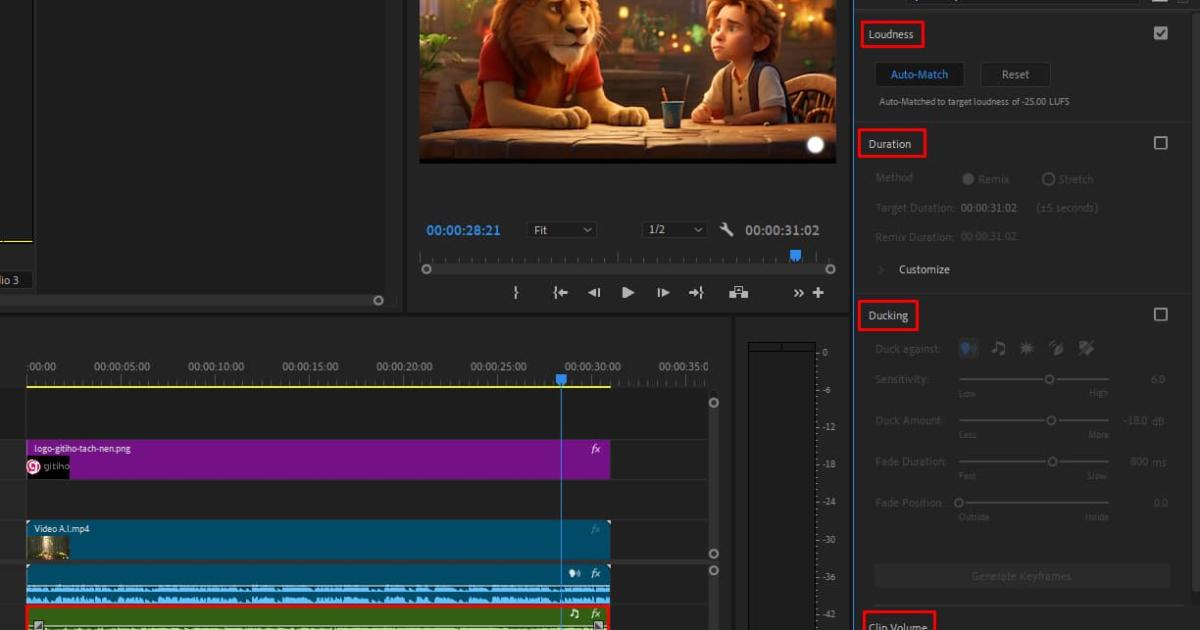 Chỉnh âm thanh nâng cao trong Adobe Premiere 10