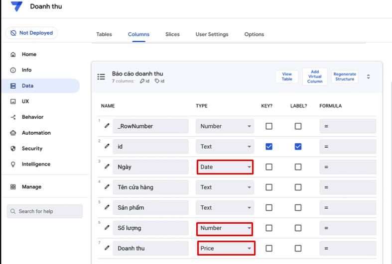 hướng dẫn appsheet cơ bản