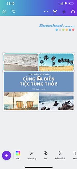 Chỉnh sửa và hoàn thành bức ảnh ghép
