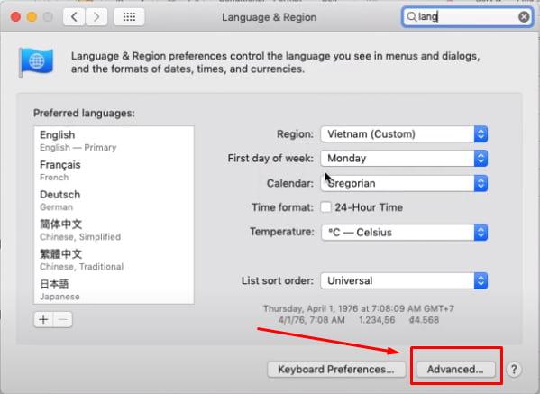 Cách đổi dấu phẩy thành dấu chấm trong Excel Macbook 3