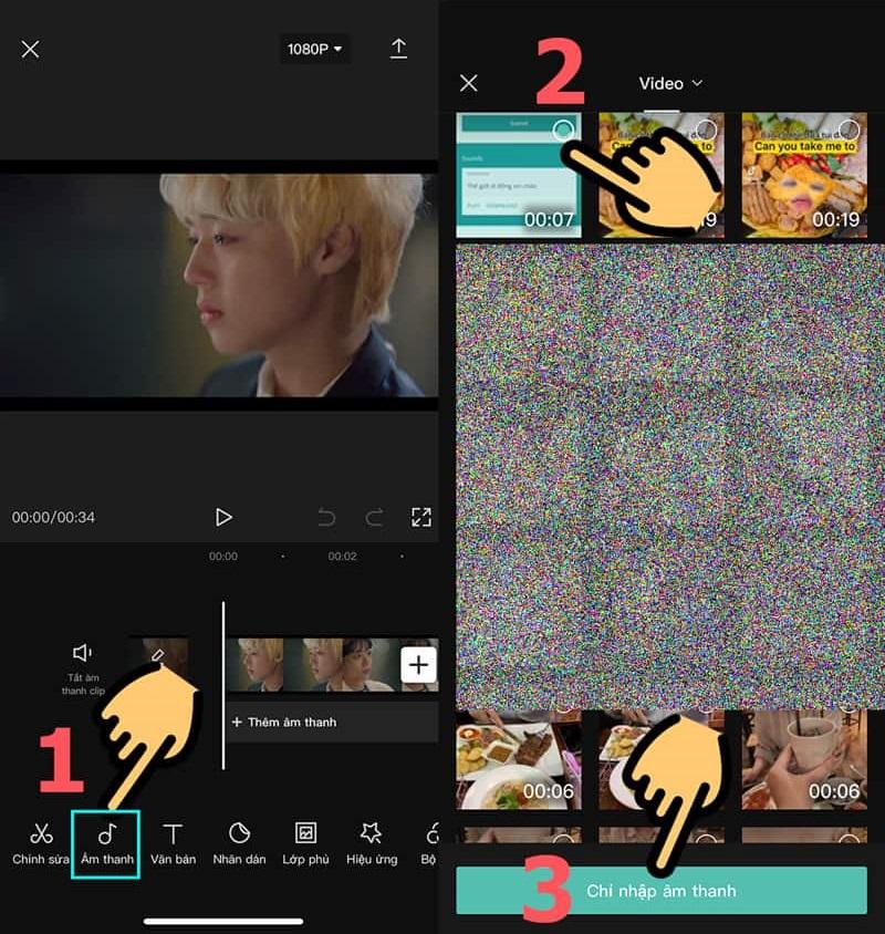 Chọn âm thanh đã trích xuất