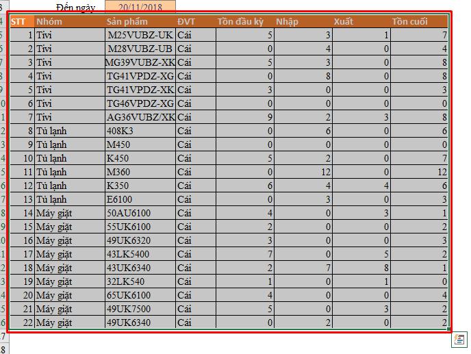 Chức năng Freeze Panes hoạt động không như mong muốn 2