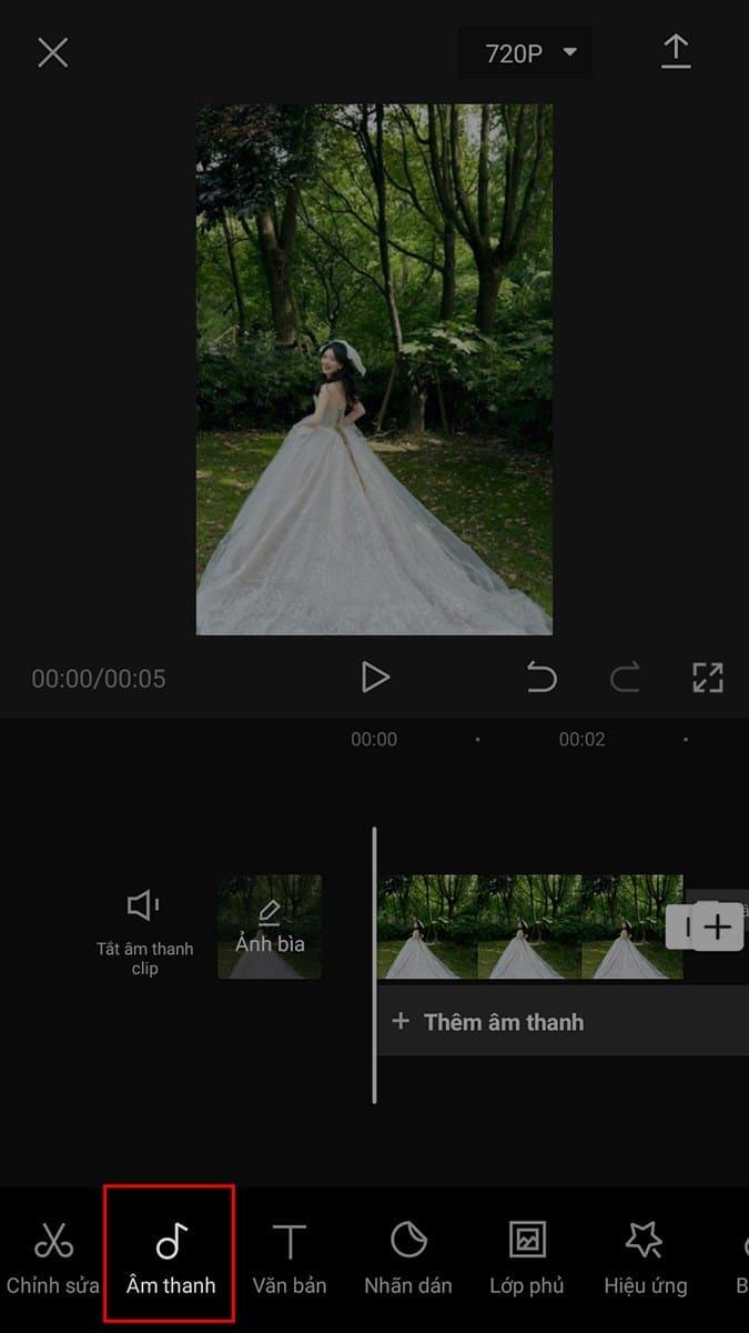 Chọn công cụ  âm thanh 