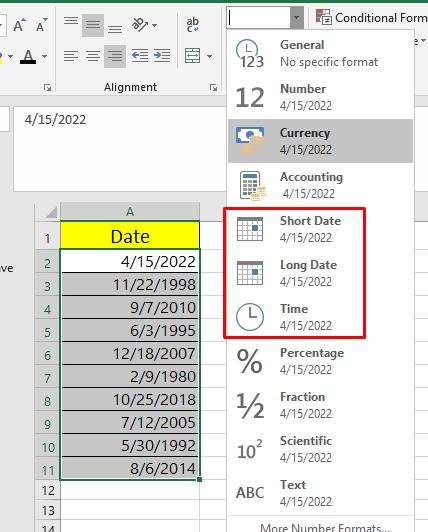 Đổi vị trí ngày tháng trong Excel nhanh