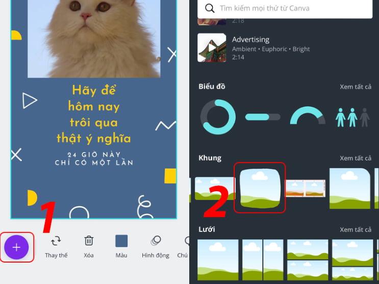 Chọn khung hình muốn cắt trên điện thoại