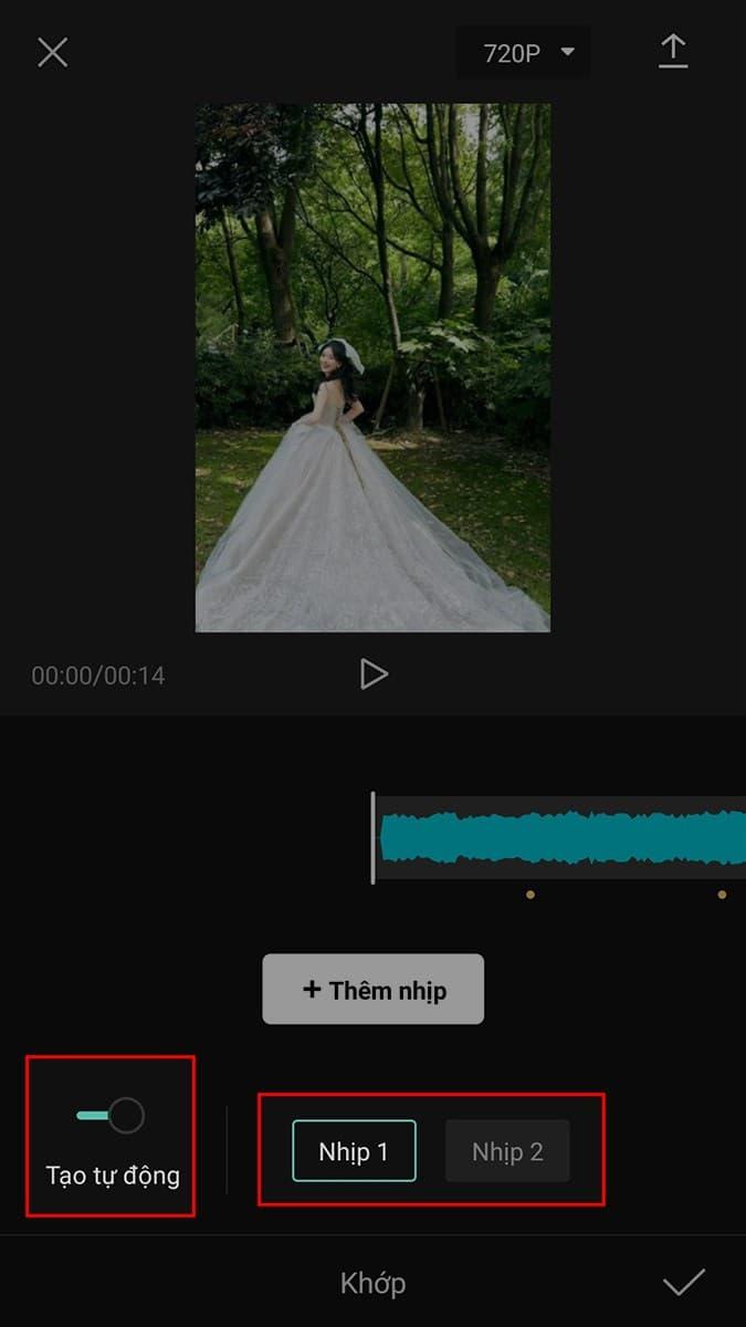 Chọn kiểu Nhịp cho video