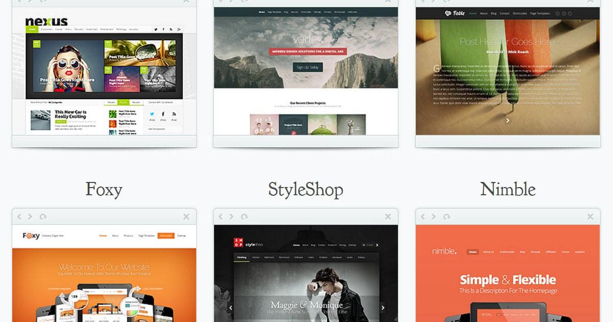 Lựa chọn mẫu theme website
