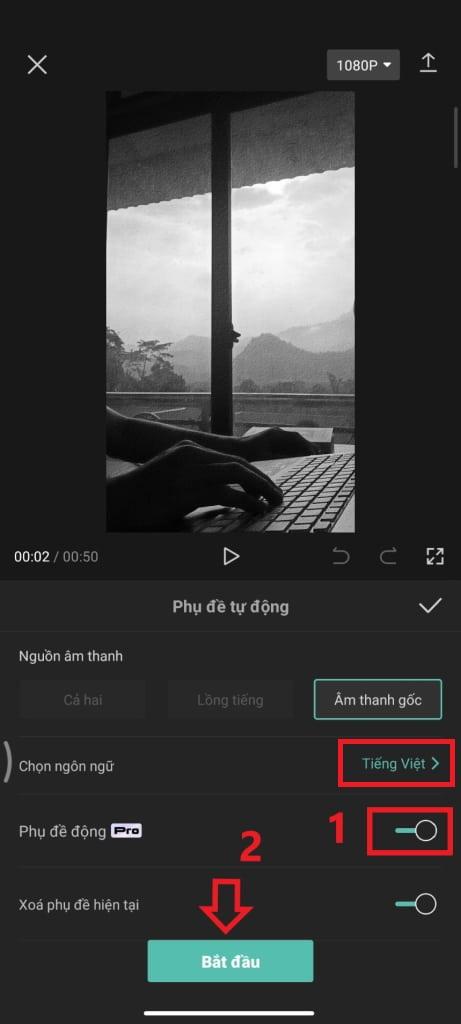 Chọn ngôn ngữ cho phụ đề để bắt đầu