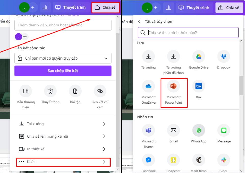 Chọn tải slide xuống theo định dạng PowerPoint