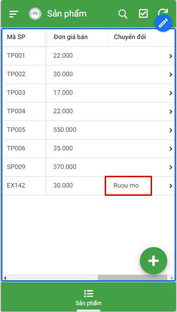 cột tên SP đã bỏ dấu tiếng Việt đã có