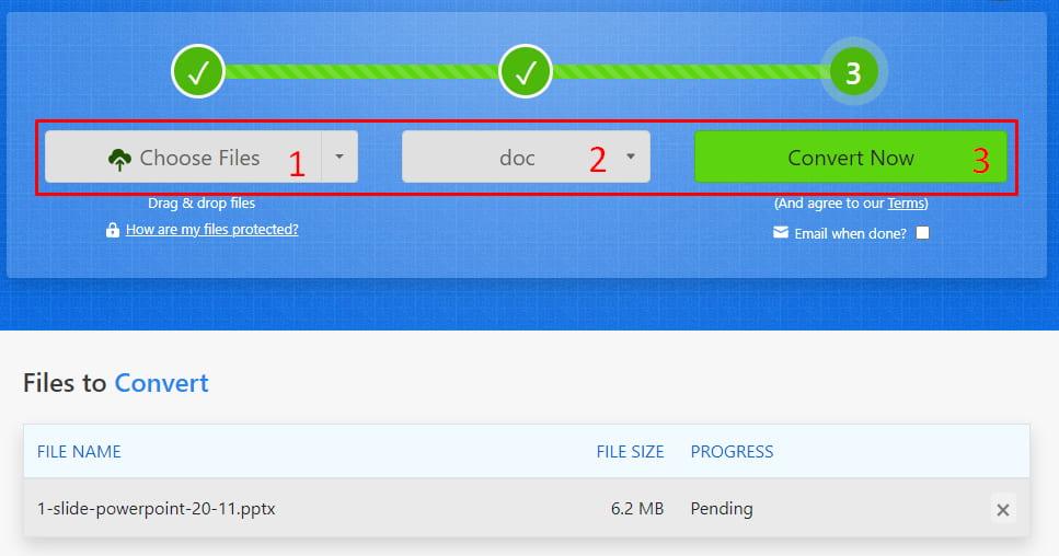 Cách chuyển Powerpoint sang Word bằng website online