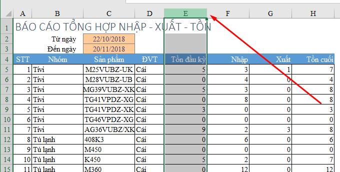 Cách cố định nhiều cột trong Excel bằng Freeze 1