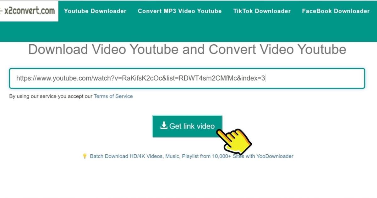 công cụ tách nhạc Youtube X2convert.com 2