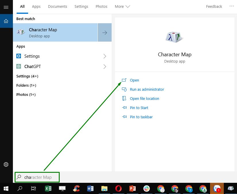 Copy dấu tích từ Character Map vào Powerpoint 1