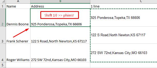 Copy dữ liệu sang cột chính
