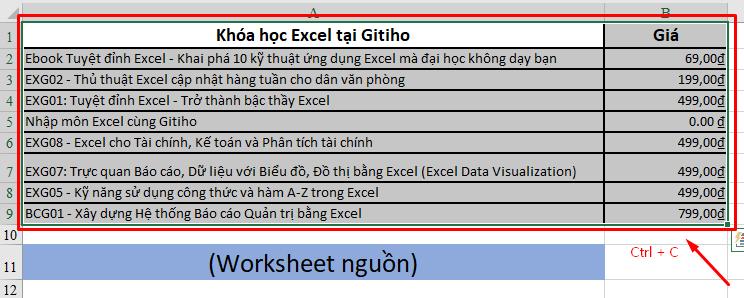 Tự động cập nhật dữ liệu từ các sheet trong các file Excel khác nhau bằng Paste Link 1