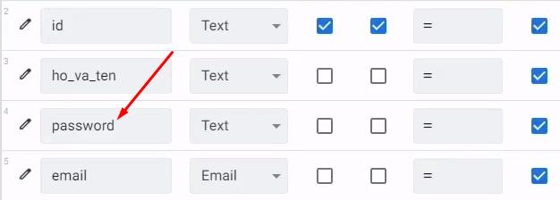 Dữ liệu bảng sau khi đã được làm mới