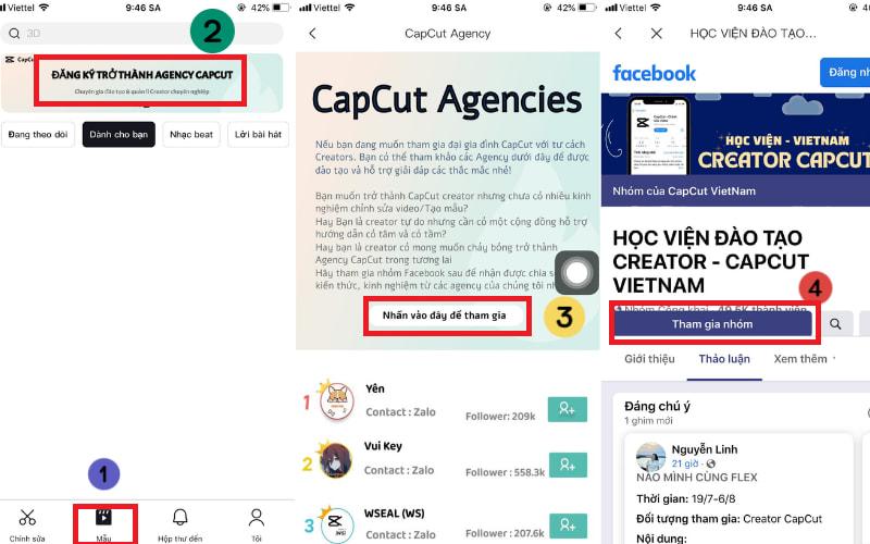 Đăng ký để trở thành Agency Capcut