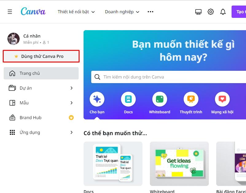 Đăng ký Canva Pro Miễn phí