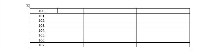 Đánh số thứ tự trong bảng Word bắt đầu từ số bất kỳ 4