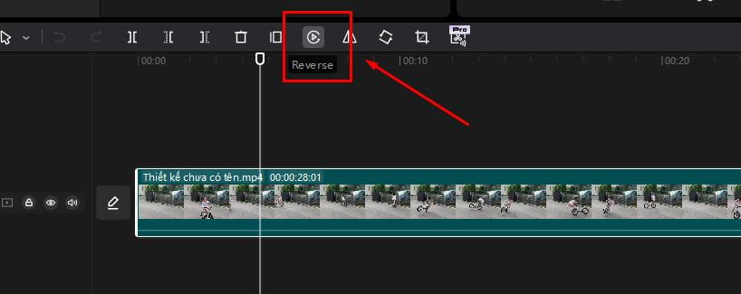 Đảo ngược video Capcut trên máy tính
