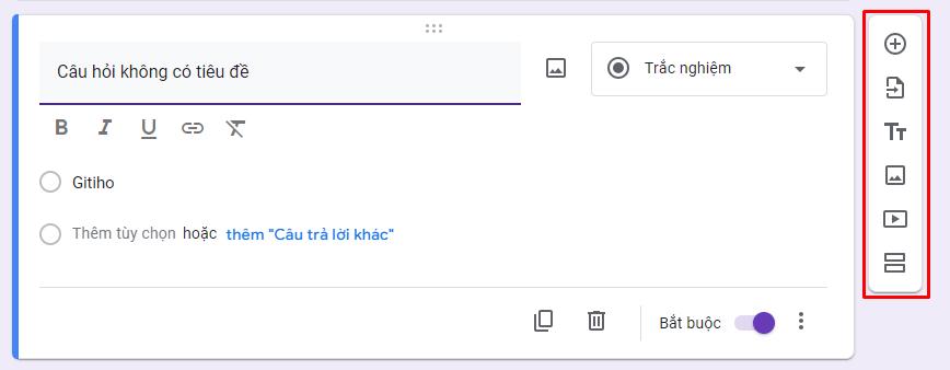 Khám phá thiết lập các trường trong Google Form 5